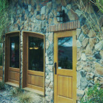 Olive Garden door, 1/2 lite, custom wood door